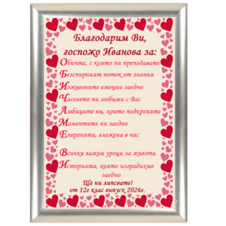 Грамота за учител
